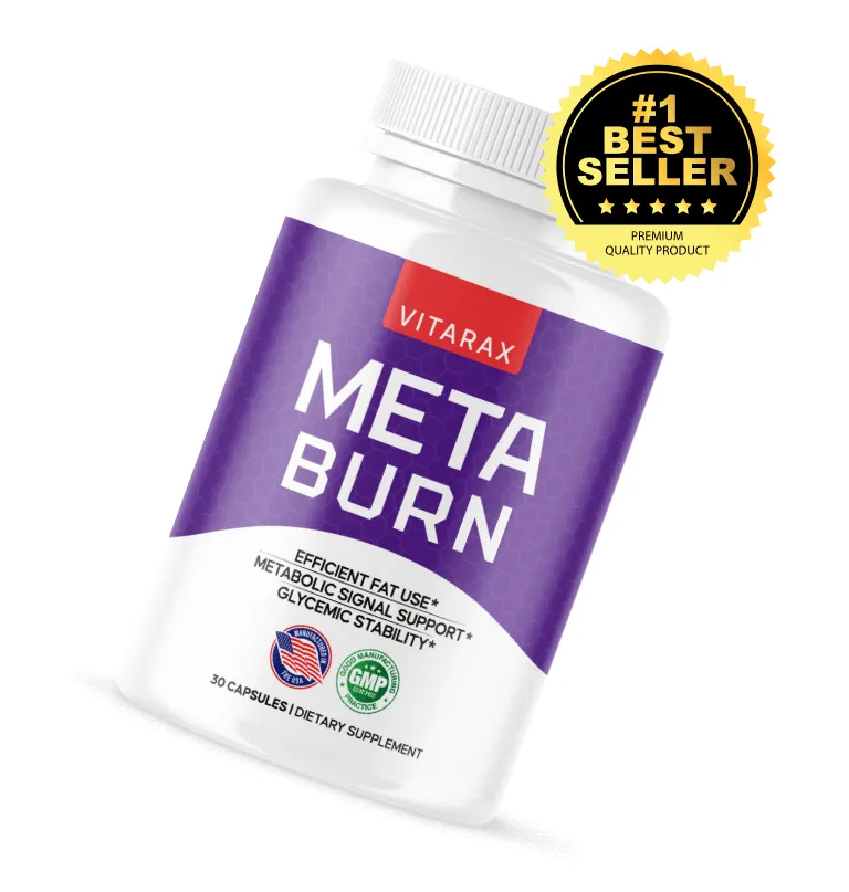 'A combination showcase image of Dr. Sterling and the Vitarax MetaBurn dietary supplement product bottles.'